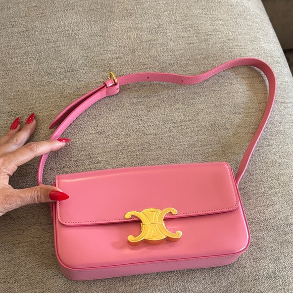 Celine Pink Shoulder Bag with Gold Accent - Picture 1 of 3